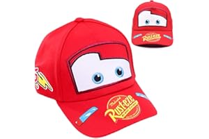 IHLUX Mccqueen Cars Cappello da Baseball, Mccqueen Auto Cappello Bambino Cappellino da Baseball Estivo per Bambini Cappellino con Visiera Regolabile Hip-Hop Berretto da Baseball per Bambini, 2-8 Anni