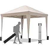 BONTEC Carpa Plegable 3x3m Pop-Up, Resistente al Agua, con Protección UV 50+, Carpa para Exteriores, Fácil Instalación, Carpa