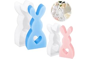 BAFIWU Osterhase Silikonform Kerzenhalter, 2 Stücke Silikonform Ostern Silikonformen Gießformen Kerzenhalter, DIY Hase Silikon Kerzenhalter Gießform für Kerzenständer, Stabkerzen Teelichter (1 Groß+1 Klein)