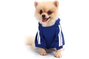 QiCheng&LYS Felpa Cani Piccola Taglia, Cappottini Chihuahua, Maglioncino per Cani, Cappotto Caldo Dell'animale Domestico (Blu navy, XL)