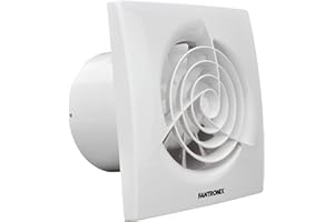FANTRONIX 100 mm Extractor de Baño Aseo con Temporizador Silencioso Moderno Alta Potencia Bajo Consumo de Energía - 4’’ Ventilador con Timer Regulable Automático para Controlar Humo Vaho Olores