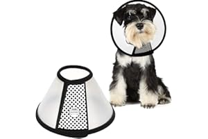 AFCJLTO Collar para Mascotas Collarín Conos de Recuperación para Mascotas Cono de Mascota Cono de Recuperación Mascotas Ajustable Adecuado adecuado para gatos de 5 a 7 kg o perros pequeños(27-31cm,XL)