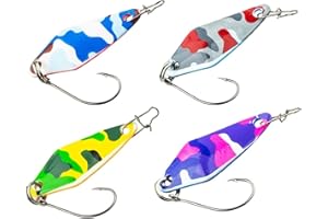 FISHN Set di lampeggiatori BLISSI 2,2gr, 3 cm - Cucchiaio per la Pesca di trote, persici, Pesca a Spinning (4 Pezzi)