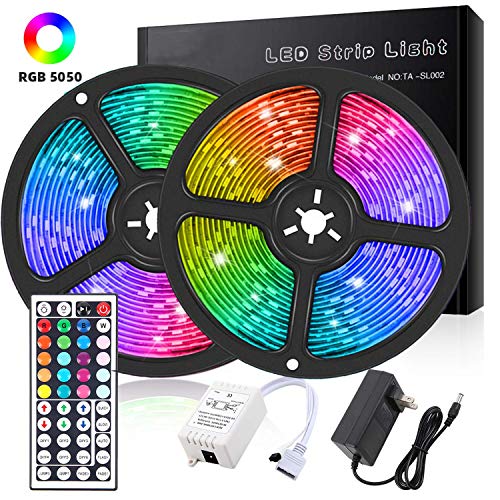 ALFLASH Striscia LED 10M 32.8FT RGB Musica Strisce IP65 impermeabile Impermeabile Flessibile/Accorciabile/Divisibile/Collegabile Nastri Led 24W di Luci Colorate Decorative Esterno (10M/32.8FT)