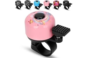 ALUSCOTA Fahrradklingel Kinder - Klingel Fahrrad für Kinder Mädchen Jungen Erwachsener|120db Mini laut Fahrradklingel für Fahrrad,Roller,Dreirad,Kinderfahrrad,Kinder Laufrad,Mountainbike - Fahrrad Zubehör