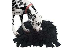 IEUUMLER Snuffle Mat para Perros Estera de alimentación Estera de Entrenamiento Manta para la Nariz Juguete de Juego IE075 (45x45cm, Black)
