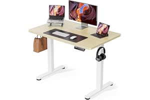 ‎ERGEAR ErGear Höhenverstellbarer Schreibtisch 100 x 60cm Schreibtisch Höhenverstellbar Elektrisch Ergonomischer Steh-Sitz Tisch Computertisch für Heimbüro mit 4 Memory-Steuerung (Natürlich)