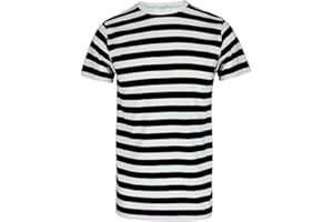 WickedFun® Boys Girls Striped Stripe T-Shirt Crew Neck Short Sleeve Top