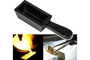 CTcar Stampo in ghisa per lingotti d'oro da 25 once, pane, ghisa, ideale per fusione individuale, fusione, finitura oro, argento, rame, alluminio, ottone, metalli preziosi