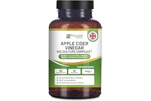 PH PROWISE HEALTHCARE Vinagre de sidra de manzana con complejo de cultivos biológicos 1300 mg - 180 cápsulas que hice en el Reino Unido por Prowise Healthcare