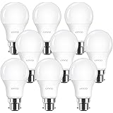 ANWIO Daylight 8W B22 Bayonet LED Light Bulb, A60 6500K Cool White Bulb, 60W Equivalent,Ultra Bright B22 LED Light Bulbs Bayo