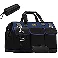 FASTECH 22in Heavy Duty Bottom Tool Carrier, Wide Mouth Storage Bag with Inside Pockets