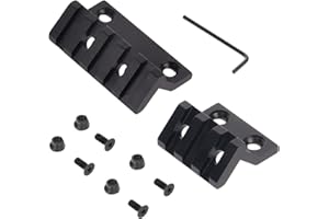 FOCUHUNTER 45 gradi 2.17 "L Picatinny Keymod Offset Rail Mount Adatto per con binari Keymod, confezione da 2 (3 slot, 5 slot)