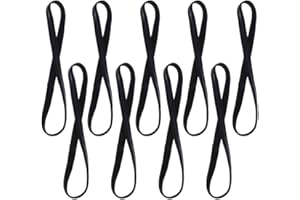 HEALLILY 9pcs Athletic Sports Headbands Non-Slip Elastic Sport Mini Head Bands Hair Accessories for Jogging Vollyball Men Women Kids (Black)