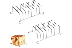 ANYUANKW 2 Pièces Porte-Toast Supports à Toast en Acier Inoxydable Tranches Porte Pain Argenté pour La Maison Restaurant Mariage Fête d'anniversaire
