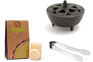 SPRONKETTS OUTDOORS Cast Iron Wax Melter Kit with Scented Wax Melts and Stainless Steel Tongs for Stoves and Log Burners (Vanilla)