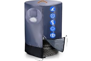 GRABADO Grande Housse de Pneu pour Le Rangement, Sac de Rangement pour pneus 420D Durable, étanche à l'eau et à l'intérieur, Housse de Protection Universelle Contre la poussière avec Fermeture éclair étanche