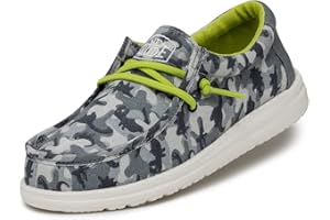 HEY DUDE HEYDUDE Wally Youth Camodino, Moc Toe Shoes Niños