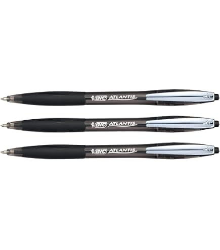 Stylo BIC Atlantis Soft - Encre Bleue 1.0 Mm Pointe Moyenne