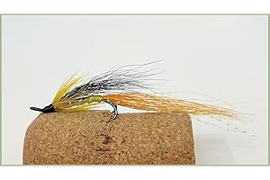 TROUTFLIES UK 3 Pack of Park Shrimp Double Hook Salmon Flies, Choice of Sizes