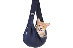 Halinuia Sac De Transport pour Chien et Chat Sac à BandoulièRe Mains Libres Petit Chien Respirant RéVersible Sac Chat Transport pour Petit Moyen Animaux Jusqu’à 7 KG, pour L'extérieur Voyages Métro