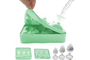 DREAKU Stampo per ghiaccio Rigolo Vassoio per cubetti di ghiaccio con coperchio in silicone per adulti, creativo di novità stampo per Whisky Bevande Festa Compleanno impilabile e riutilizzabile contenitori