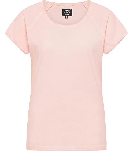 Joy Anja Maglietta Donna A Strisce – Vestibilità Aderente, Manica Corta Allungata, Scollo Rotondo, Tessuto Morbido