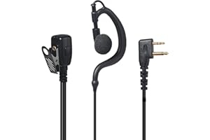 YNIBST Pinganillo Walkie Talkie, Auricular en Forma de G con Micrófono PTT Compatible con Midland G6, G7 Pro, G9, G12, M24, M48, M99, GXT250, GXT550 y GXT650.