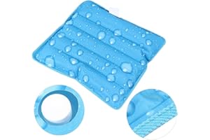 DIOCHE Cooling Mat, Pet Summer Cool Pillow Ice Pillow, Water Filling Ice Pillow Chair Pad, Multifunctional Children Adult Waterproof Ice Pillow Water Seat Cushion Baby, Student, Office, Car, Travel(#2)