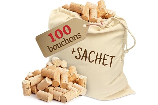 100 Bouchons à vin - pour décorer, embellir et bricoler - Bouchons en liège naturels pour Les Enfants, 24 mm x 45 mm