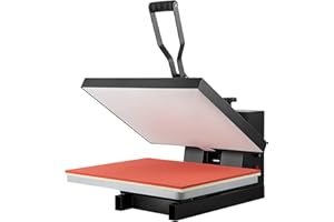 VEVOR Prensa de Calor Negro 406x510 mm Máquina de Sublimación Textil 1700 W Calentamiento Rápido Prensa de Calor por Transferencia por Sublimación Digital e Industrial para Camiseta, Bolso, Almohada
