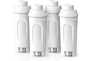 GLACIER FRESH 4x Filtro Addolcitore Acqua Ricambio per Macchine da Caffè Automatiche De'Longhi® DLSC002, Compatibile con Serie ECAM, ESAM, ETAM – Facile da Installare