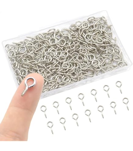 300 Stück Ösenschrauben Edelstahl 8x4mm - Mini Augenschrauben Für Schmuck