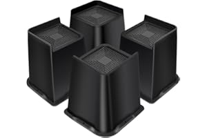 MixDora Bed Risers 6 inch Oversized Heavy Duty Furniture Risers L-Shape Table Riser Chair Raisers Lifter for Sofas Couches Desks Set of 4 Pack