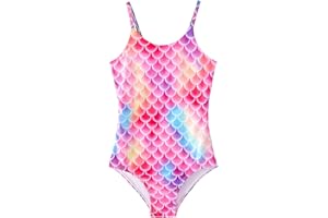 Xumplo Girls Swimming Costume One Piece Swimsuit Kids Bathing Suit Mermaid Swimwear Age 2-12 Years