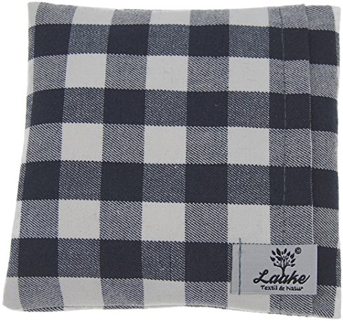 Preisvergleich Produktbild Laake PC-Mauskissen - Handballenkissen - Rapskissen - mit abnehmbarem Bezug 100% Baumwolle (waschbar) - nachhaltig / Inlett BIO-Baumwolle (GOTS) (blau-weiss-kariert)