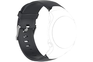 Fiimi Garmin Approach S3 Correa de repuesto de silicona para reloj de golf Garmin Approach S3 GPS (silicona negra)