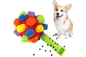 YEENER Schnüffelball für Hunde Hundespielzeug Unzerbrechlich Ball Interaktives Spielzeug Snuffle Toys Haustier Puzzle Ball Toy für Kleine Mitte Groß Hunde (Rot, Orbicular-20CM)