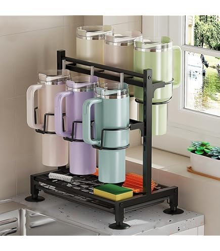 PROFECTUS Magnetischer Stanley-Becherhalter – Für Bis Zu 6 Becher & Deckel, Platzsparend Am Kühlschrank