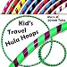 Produktbild Pro KIDS HULA HOOP Reifen für Kleine Erwachsene und Kinder (10 Farben Ultra-Grip/Glitter Deco) Faltbarer TRAVEL Hula Hoop ideal für Hoop Dance, Fitness Training, Zirkus, Festivals, Aerobic & FUN! - Größe 85cm, Gewicht 420g (Grün / Lila Glitter)