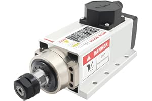 RATTMMOTOR 2.2Kw Spindle Motor Air-cooled 220V 24000R/min 400Hz ER20 4 Bearings Air-cooling Spindle Motor for CNC Engraving/Milling machine