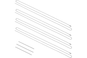 UNICRAFTALE 30 pcs 60 cm Boule Chaîne Collier 304 Boule en Acier Inoxydable Chaînes Perlées 1.5mm Diamètre Chaîne Colliers Métal Connecteur Chaînes pour Femmes Collier Bijoux Accessoires Fabrication