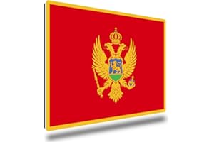 ‎TRIOSK TRIOSK Kühlschrankmagnete Länderflaggen Magnet Flagge Montenegro Länder Reise Souvenir Geschenk für Reiselustige Frauen Männer Weltenbummler Kühlschrank stark eckig groß 85x55 mm