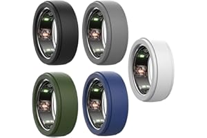 NHQZ 5 pcs Smart Ring Protector Compatibile con Oura/Ultra Human Ring/Samsung Galaxy Ring Protector, Anti Scratch Silicone Ring Cover per Oura Ring Gen 4 3/Ultrahuman Ring Air（S码6-9）