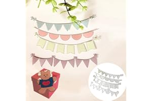 GOWXS 4 troqueles triangulares para hacer tarjetas, 4 plantillas de corte de banderines triangulares para álbumes de recortes, álbumes de fotos, troquelados de papel decorativo para hacer tarjetas,