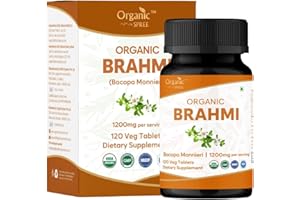ORGANIC SPREE BRAHMI 120 Tablets | Bacopa Monnieri (Brahmi) | USDA Organic Certified | Organic and Natural 120tab (1)