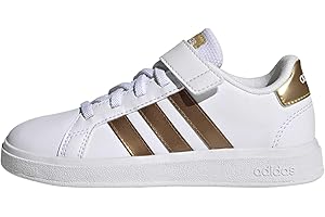 adidas Grand Court Sustainable Lifestyle Court Elastic Lace and Top Strap Shoes Zapatillas de tenisUnisex niños