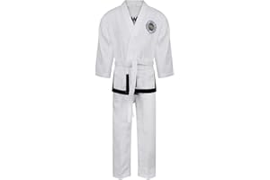 Playwell Elite Ultra Leggero Itf Taekwondo Studente Performance Combattente Suit - Bianco, 170cm