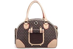 CHYIR Dog Puppies Chihuahua Gift Poodle Bag Set foldable Kitten Airline Plane Handbag, Can Be Used for Small Pet Travel Bags (S, Brown)