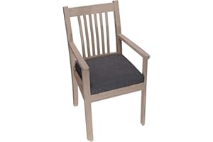 ‎CHILLY PILLEY chilly pilley Stuhlkissen Gartenkissen Gartenstühle Stuhlauflage Stuhlpolster Sitzkissen Abnembar Bezug Mit Reißverschluss Auflage Set Garten Kissen (45x45x5, Grau)
